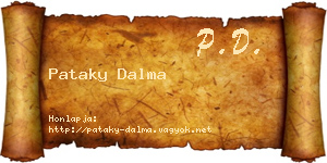 Pataky Dalma névjegykártya